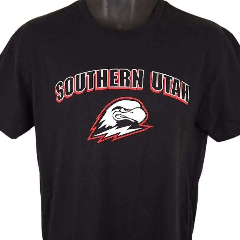 Southern Utah Thunderbirds T Shirt Mens Size Medium Black NCAA University